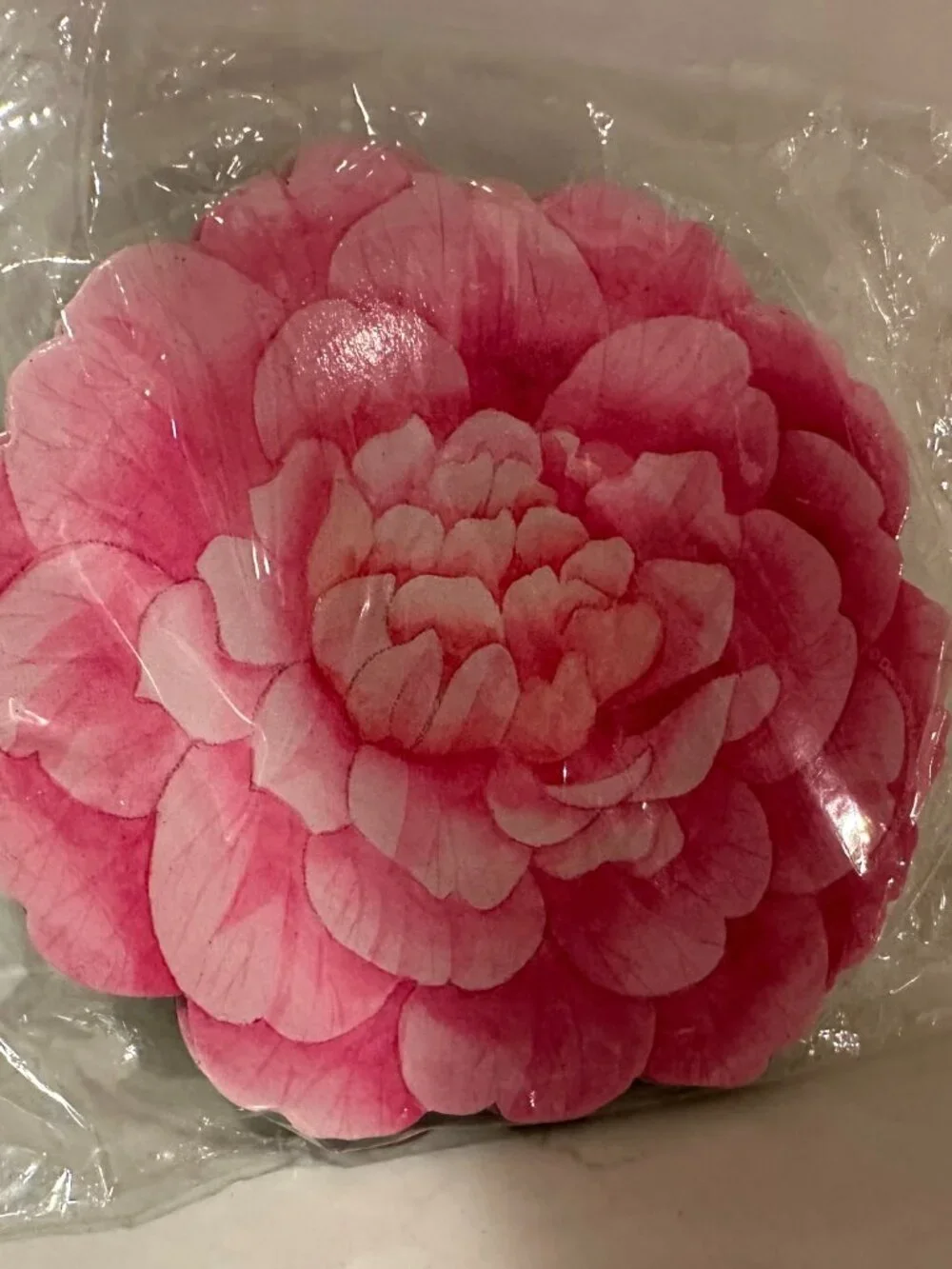 Caspari Die Cut Pink Peony Floral Flower Reusable Coasters Set of 4 NWT Decor